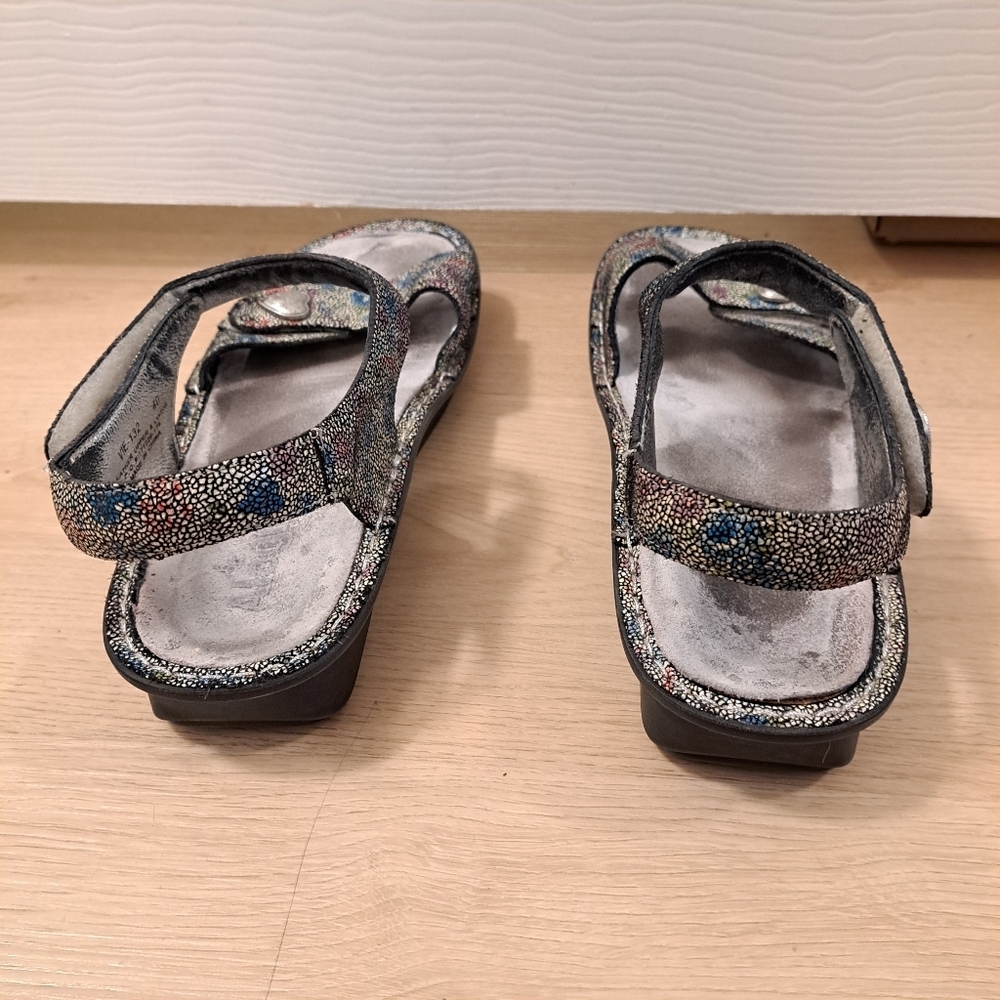 Alegria Silver Colorful Comfy Cute Baby‎ Hueies Hool & Loop Platform Sandals 9.5 - Picture 5 of 9